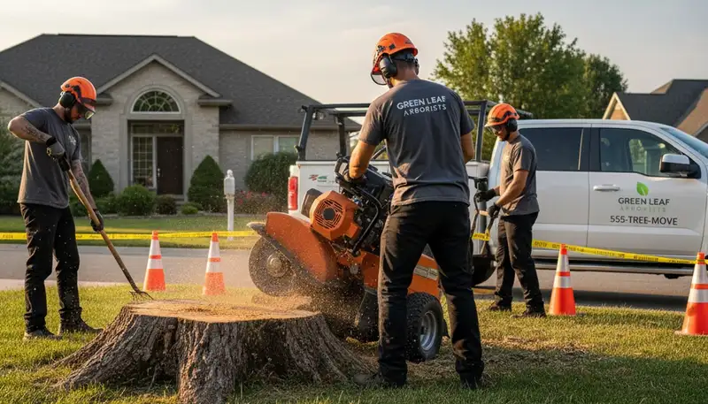 Professional stump removal and grinding in Omaha, NE by Chop Chop Tree experts