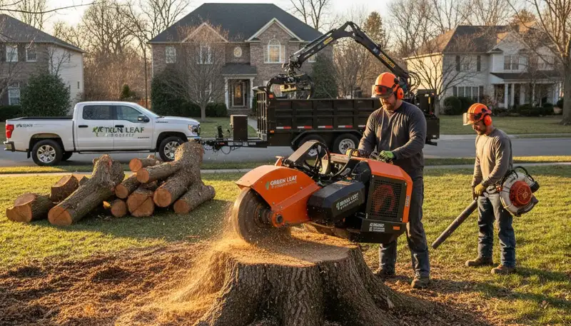 Professional stump removal service in Omaha, NE with expert tree grinding and extraction