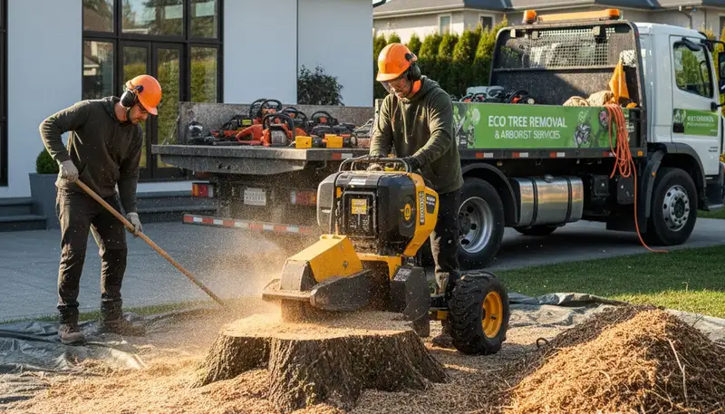 Professional stump removal service in Omaha, NE with tree grinding and yard clearing experts